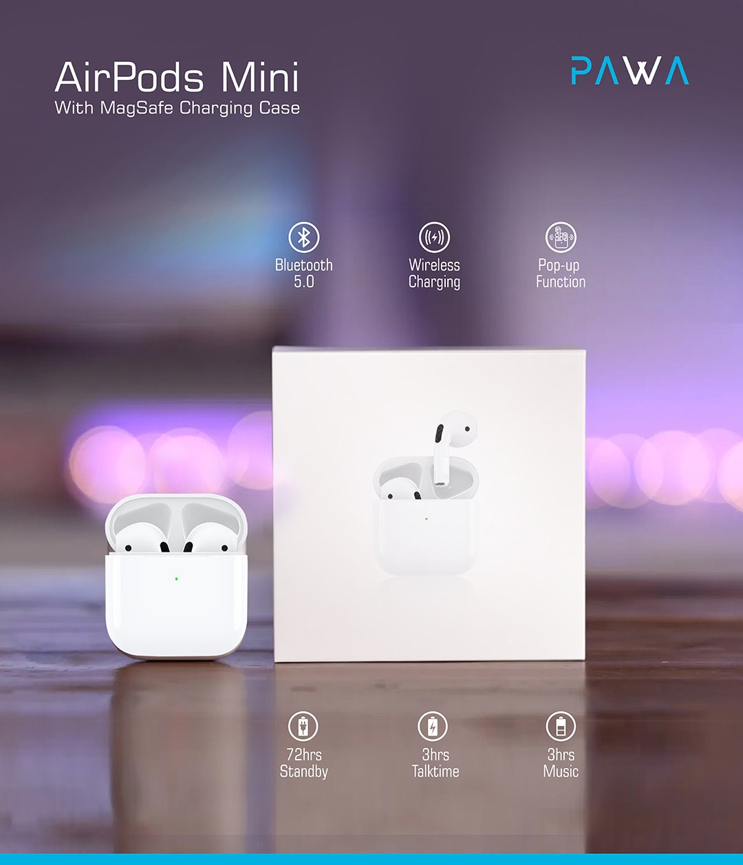 Airpods Mini With Magsafe charging case - PAWA