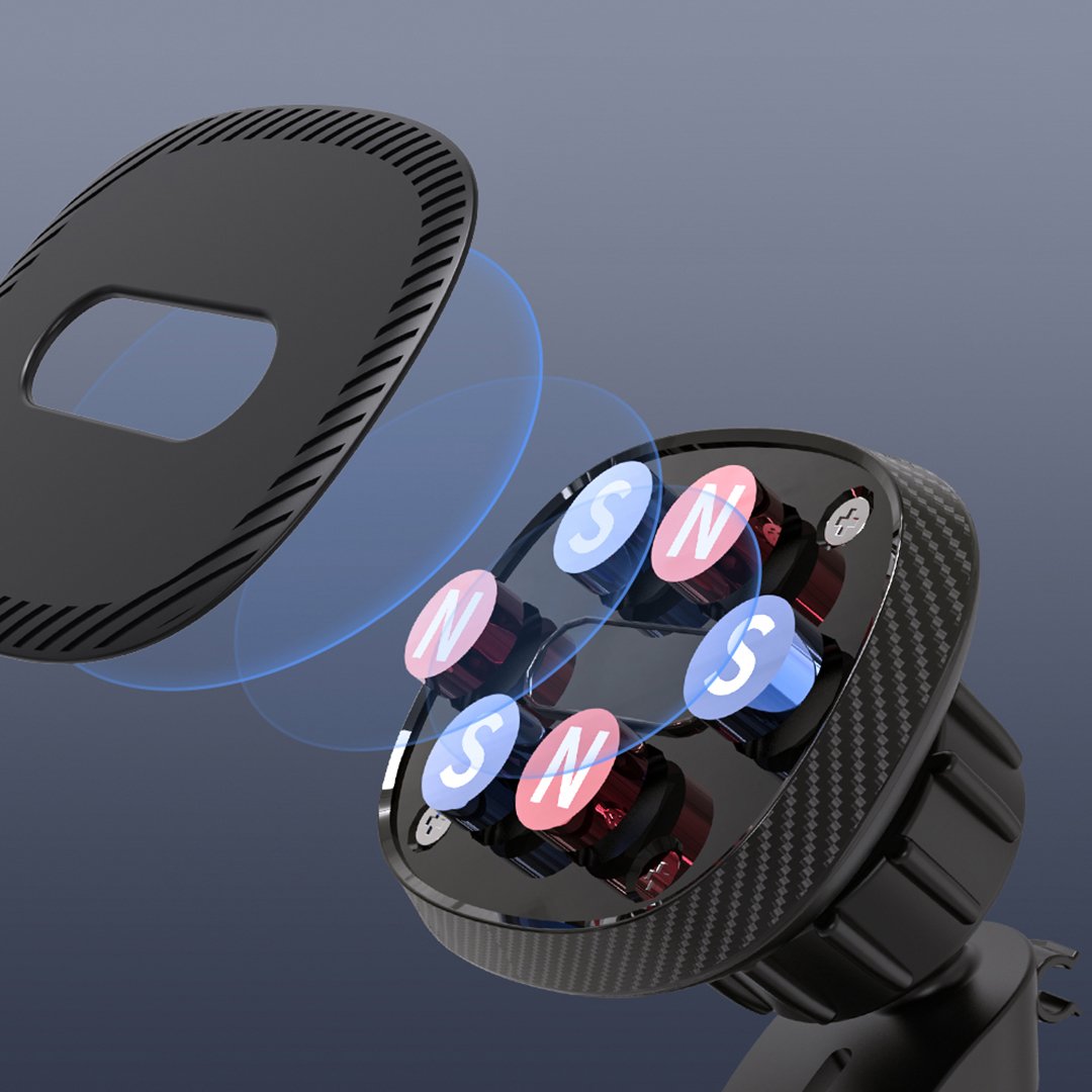 MAGNETIC 2IN1 CAR MOUNT With Six Rubidium Magnets - PAWA